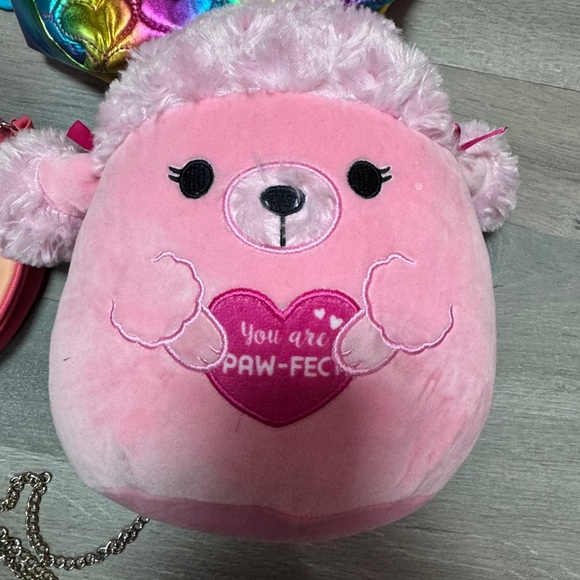 Little girl, valentine bundle gift with squish, mellow, backpack, and donut bag - Picture 3 of 7